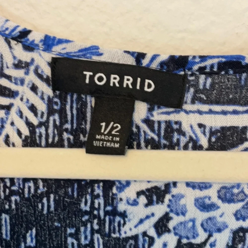 Torrid Swim Cover Up Size 14/16 Torrid size 1 / 2 Navy Black White Blue - Picture 4 of 12